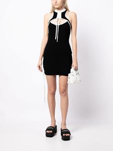 Monse Mini-jurk met contrasterende afwerking - Zwart