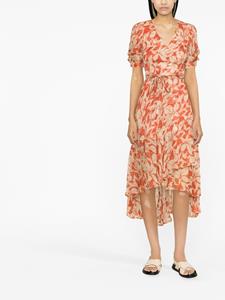 Polo Ralph Lauren Midi-jurk met bloemenprint - Oranje