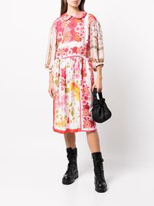 Comme Des Garçons Girl Midi-jurk met bloemenprint - Wit