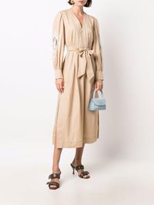 TWINSET Midi-jurk met borduurwerk - Beige