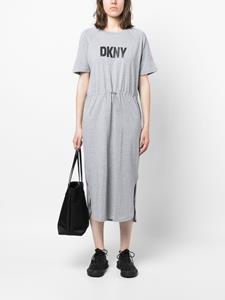 DKNY T-shirtjurk met logoprint - Grijs