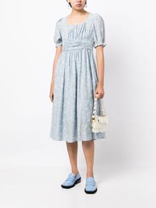 B+ab Midi-jurk met bloemenprint - Blauw