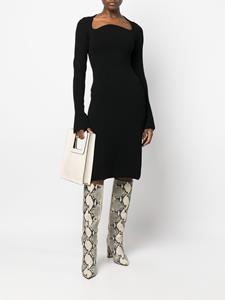 Proenza Schouler Midi-jurk met gewelfde hals - Zwart
