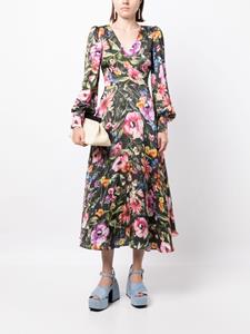 JANE Midi-jurk met bloemenprint - Veelkleurig
