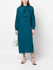 PAULA Midi-jurk met sjaaldetail - Blauw