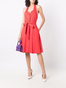 Moschino Midi-jurk met halternek - Rood