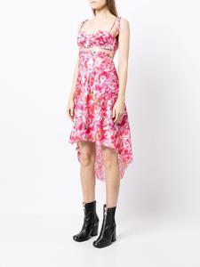 Natasha Zinko Midi-jurk met bloemenprint - Roze