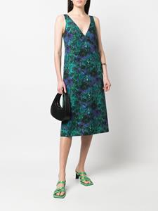 Plan C Midi-jurk met bloemenprint - Groen