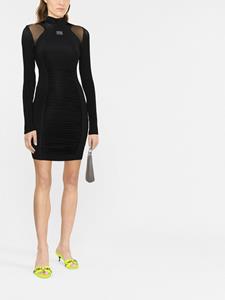 Versace Mini-jurk met mesh vlak - Zwart