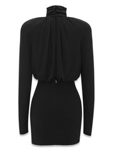 Saint Laurent Mini-jurk met gedrapeerd vlak - Zwart