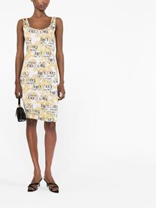 Versace Midi-jurk met logoprint - Wit