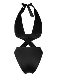 Versace Badpak met striksluiting - Zwart