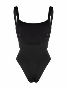 Noire Swimwear Badpak met ceintuur - Zwart