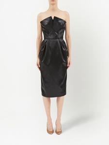 Maison Margiela Strapless midi-jurk - Zwart