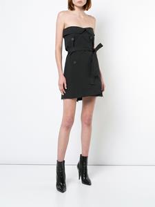 UNRAVEL PROJECT strapless mini jurk met riem - Zwart
