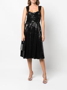 Polo Ralph Lauren Midi-jurk verfraaid met pailletten - Zwart