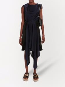 JW Anderson Midi-jurk met asymmetrische afwerking - Blauw