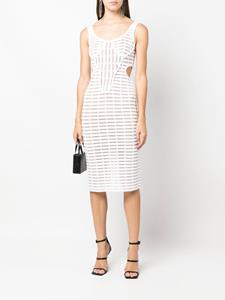 Genny Midi-jurk met print - Wit