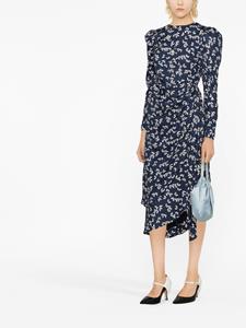 Alessandra Rich Midi-jurk met print - Blauw