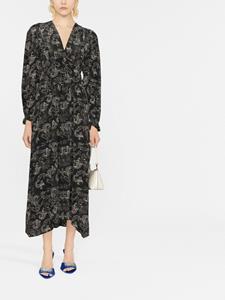 ISABEL MARANT Midi-jurk met paisley-print - Zwart