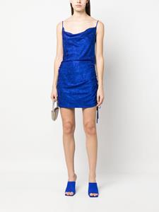P.A.R.O.S.H. Mini-jurk met trekkoord - Blauw