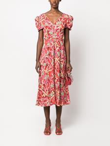 Saloni Midi-jurk met bloemenprint - Rood