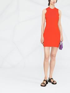 Victoria Beckham Ribgebreide mini-jurk - Oranje