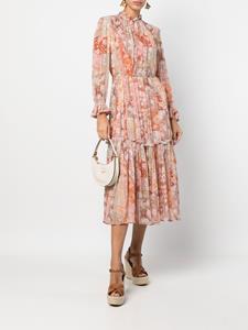 Zimmermann Midi-jurk met bloemenprint - Rood
