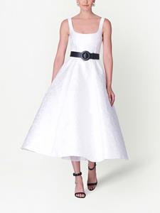 Carolina Herrera Midi-jurk met jacquard - Wit