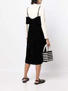 B+ab Midi-jurk met strikdetail - Zwart