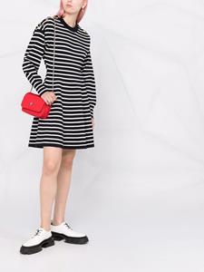 Alexander McQueen Gestreepte mini-jurk - Zwart