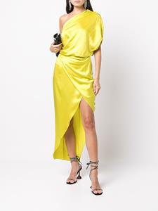 Michelle Mason Gedrapeerde midi-jurk - Geel