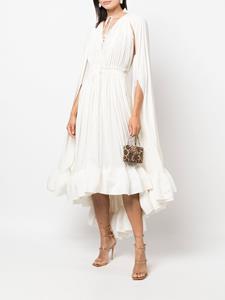 Lanvin Midi-jurk met cape-design - Wit