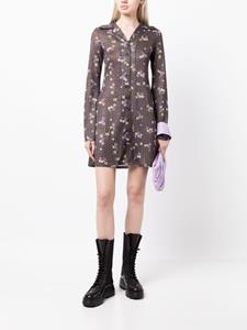 Natasha Zinko Mini-jurk met bloemenprint - Grijs