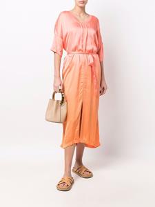 Raquel Allegra Midi-jurk met gestrikte taille - Oranje