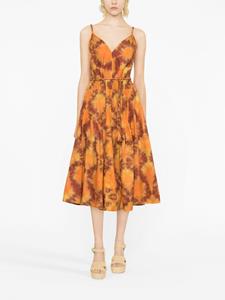 Ulla Johnson Valentina tie-dye midi dress - Oranje