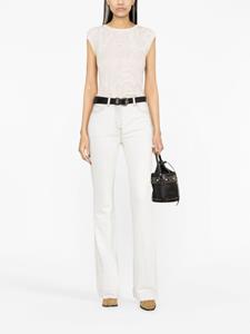 ETRO contrast-stitching flared jeans - Blauw