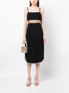 Alexis Midi-jurk met ring detail - Zwart