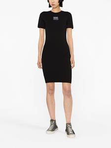 Versace logo patch T-shirt dress - Zwart