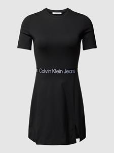 Calvin Klein Jeans Mini-jurk met labeldetail, model 'MILANO'