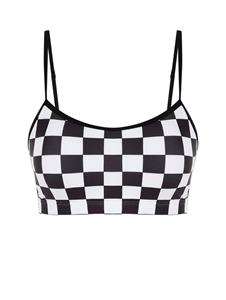 Zaful Checkerboard Kariert Cami Bikini Top