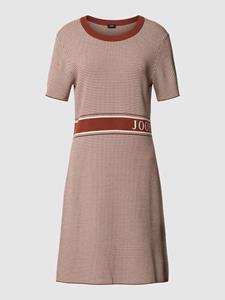 Joop! Mini-jurk van viscosemix met labeldetail