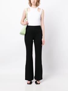 SPANX high-waisted flared slit trousers - Zwart