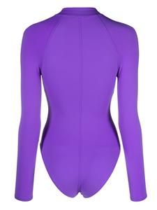 Noire Swimwear long-sleeve swimsuit - NEON PURPLE