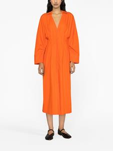 Fabiana Filippi Midi-jurk met V-hals - Oranje