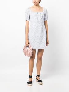 Tout a coup embroidered cotton short dress - Paars