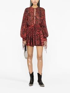 THE ANDAMANE Mini-jurk met luipaardprint - Rood
