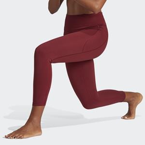 adidas Yoga Studio 7/8-Leggings Weinrot