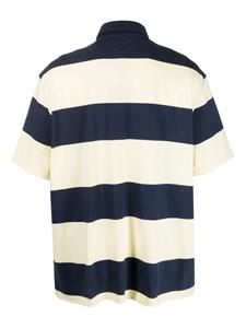 Tommy Jeans logo-patch striped polo shirt - Blauw