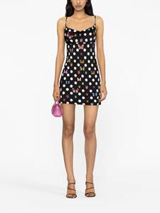 Versace x Dua Lipa Butterflies & Ladybugs Polka Dot-print minidress - Zwart